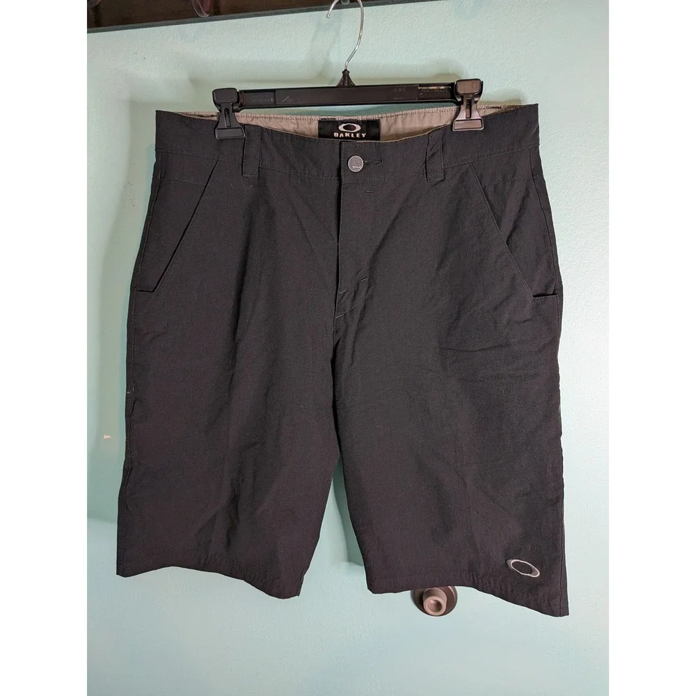 Oakley Mens‎ Black Hybrid Chino Shorts Size 34 Active Outdoor